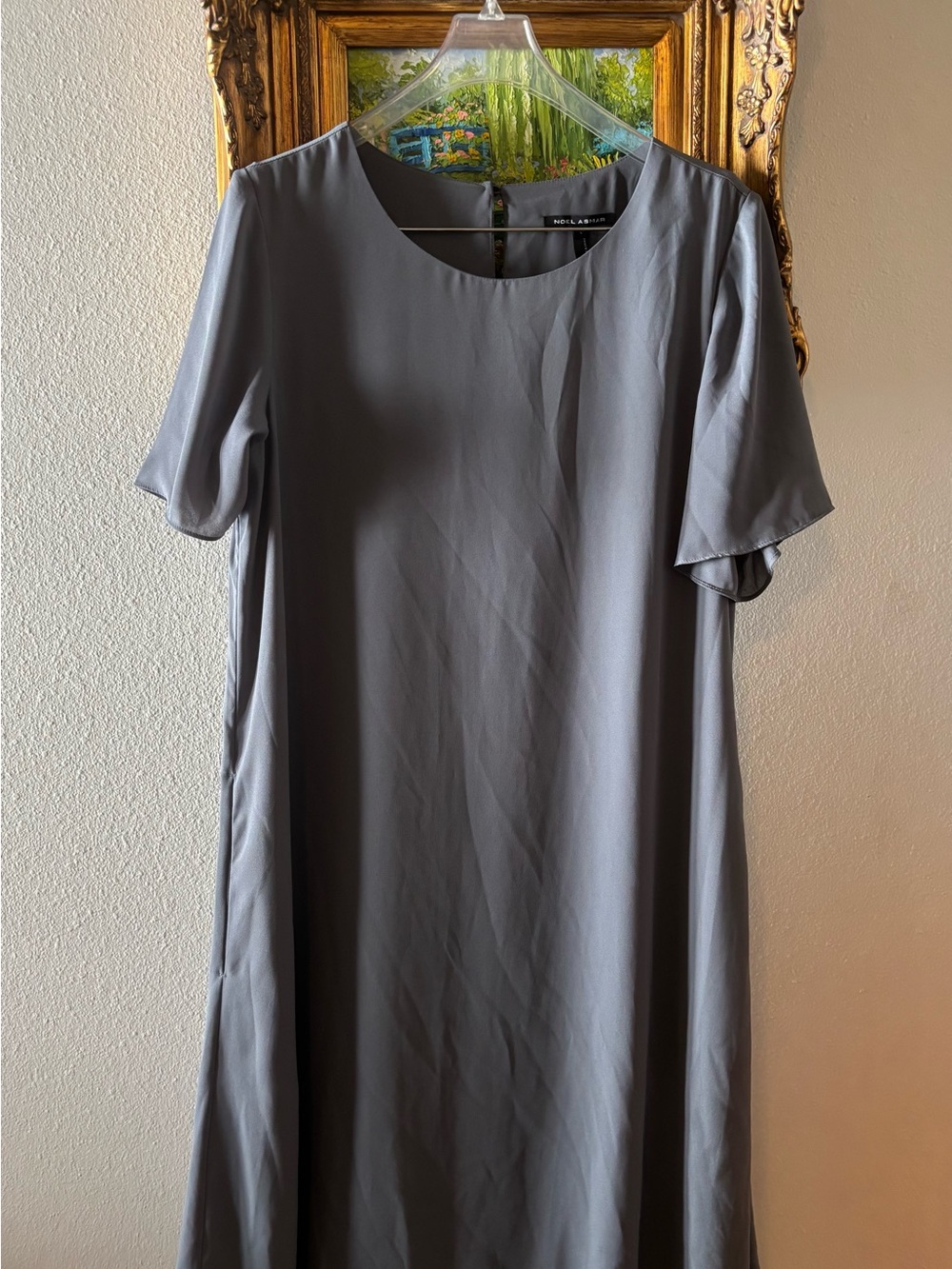 Noel Asmar Grey Midi Shift Dress